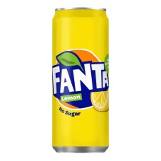 Fanta Lemon Zero Suiker Blikjes 33cl NL Tray 24 Stuks